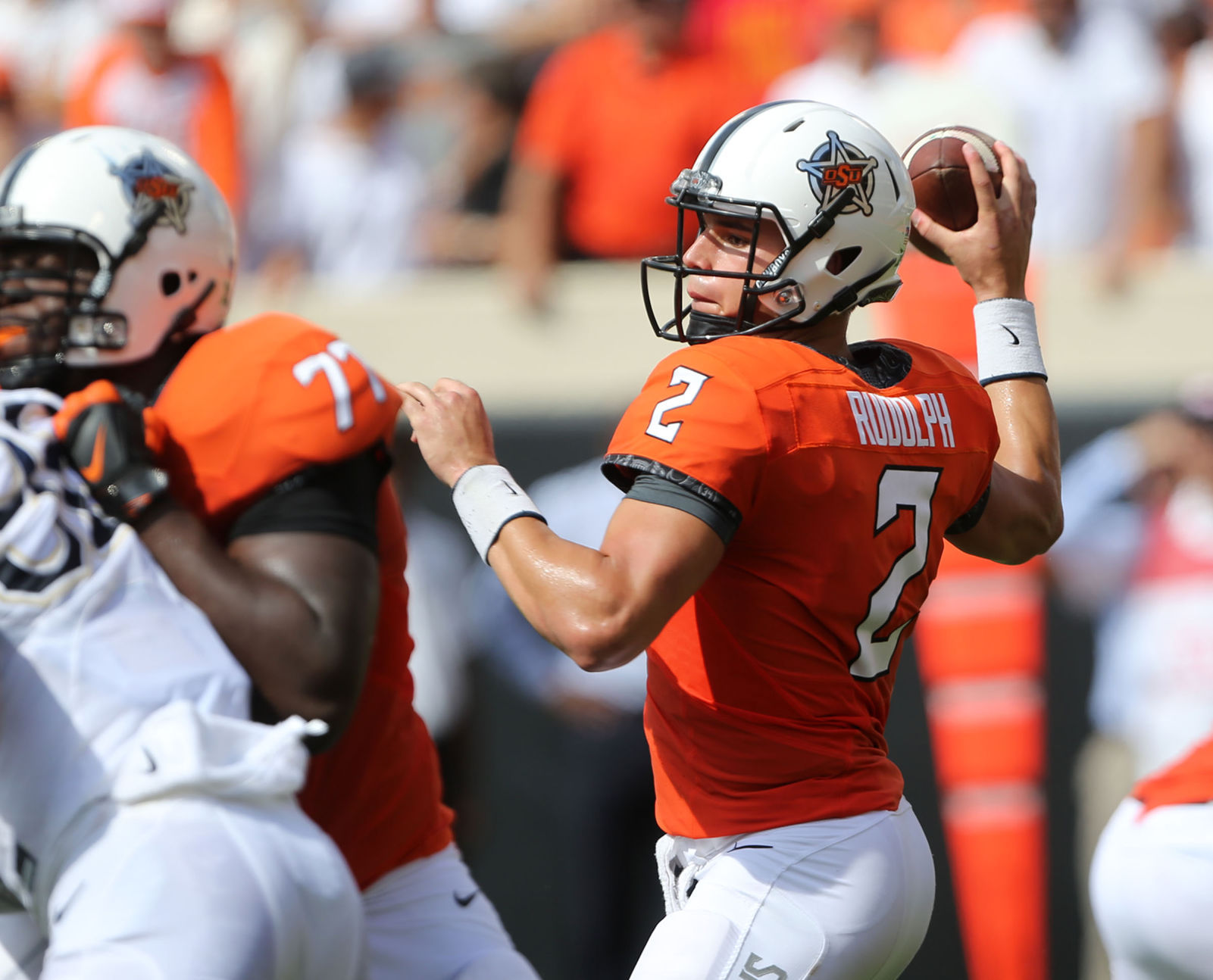 A week later, Rudolph set a school record with 540 yards passing in a 45-38 win against Pittsburgh.